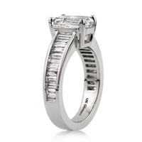 3.49ct Emerald Cut Lab Grown Diamond Engagement Ring