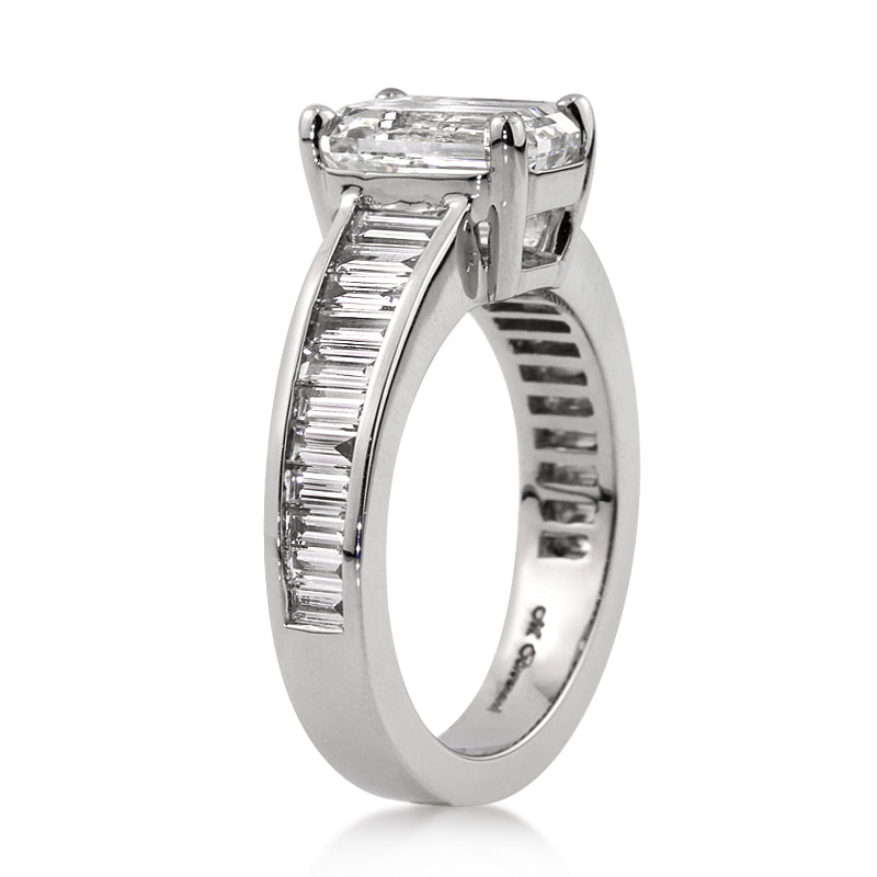 3.49ct Emerald Cut Lab Grown Diamond Engagement Ring