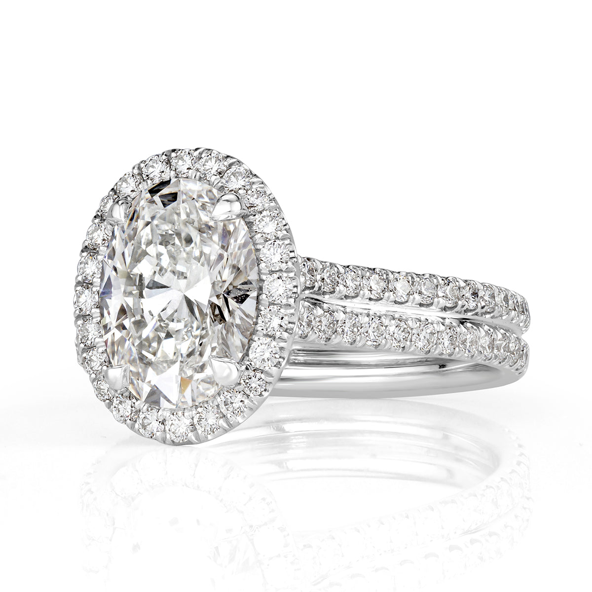 3.11ct Oval Cut Diamond Engagement Ring