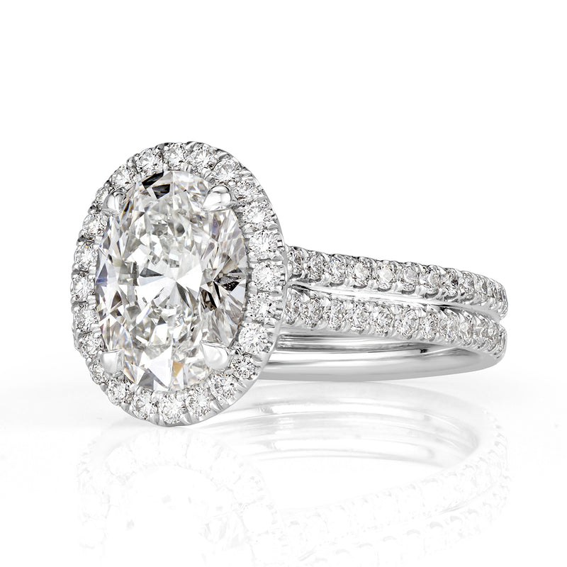 3.11ct Oval Cut Diamond Engagement Ring