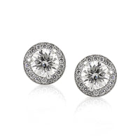 3.55ct Round Brilliant Cut Diamond Stud Earrings