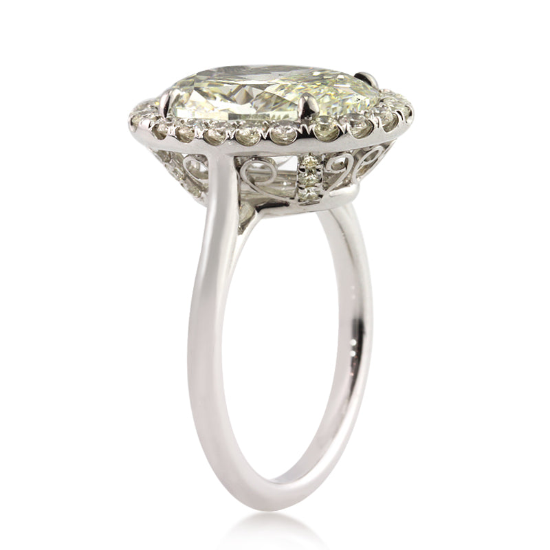 5.83ct Oval Cut Diamond Engagement Ring