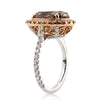 6.31ct Fancy Dark Orange Brown Oval Cut Diamond Engagement Ring