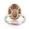 6.31ct Fancy Dark Orange Brown Oval Cut Diamond Engagement Ring