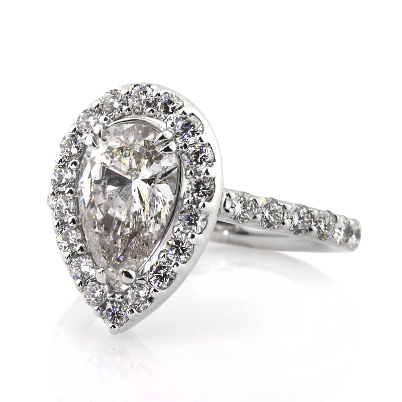 3.27ct Pear Shaped Diamond Engagement Ring