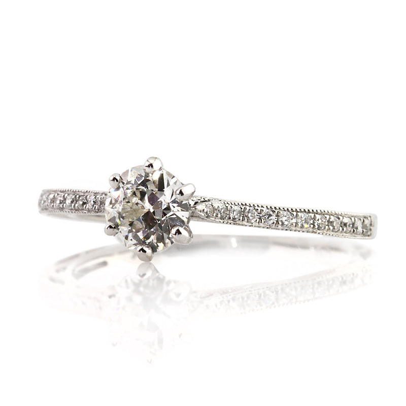 1.07ct Antique European Round Cut Diamond Engagement Ring