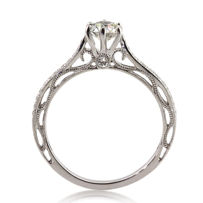 1.07ct Antique European Round Cut Diamond Engagement Ring