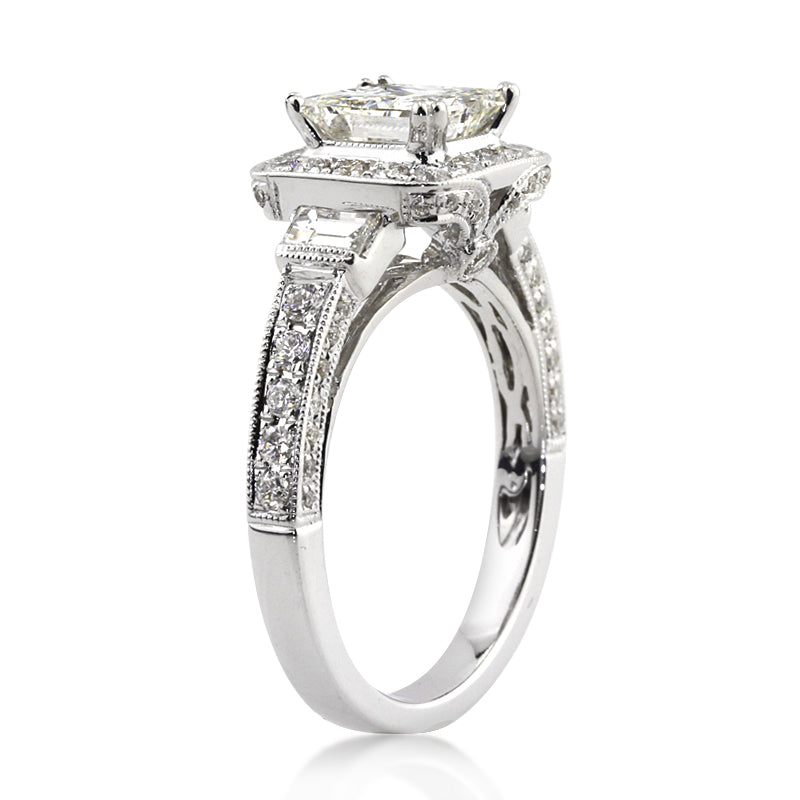 2.38ct Princess Cut Diamond Engagement Ring