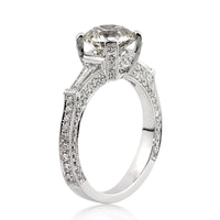 3.30ct Round Brilliant Cut Diamond Engagement Ring