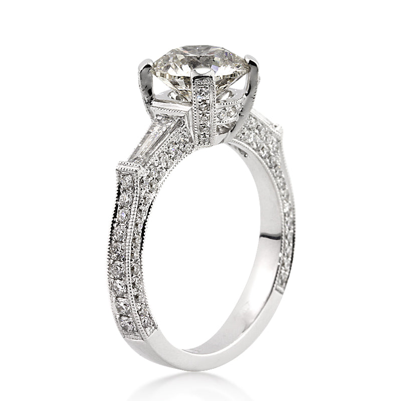 3.30ct Round Brilliant Cut Diamond Engagement Ring
