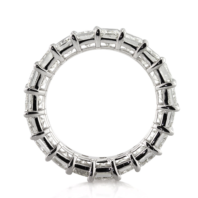 7.25ct Radiant Cut Diamond Eternity Band in 18k White Gold