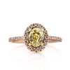 1.76ct Fancy Intense Yellow Oval Cut Diamond Engagement  Anniversary Ring
