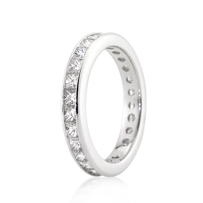 2.00ct Princess Cut Diamond Eternity Band in 18k White Gold