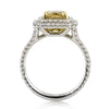 3.01ct Fancy Yellow Radiant Cut Diamond Engagement Ring
