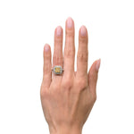 3.01ct Fancy Yellow Radiant Cut Diamond Engagement Ring