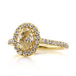 1.75ct Fancy Yellow Oval Cut Diamond Engagement Ring