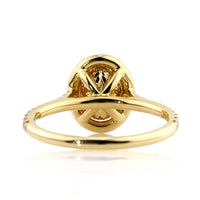 1.75ct Fancy Yellow Oval Cut Diamond Engagement Ring