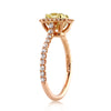 1.72ct Fancy Intense Yellow Radiant Cut Diamond Engagement Ring