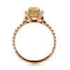 1.72ct Fancy Intense Yellow Radiant Cut Diamond Engagement Ring