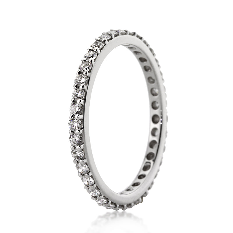 1.00ct Round Brilliant Cut Diamond Eternity Band in 18k White Gold
