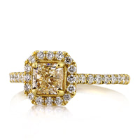 1.70ct Fancy Yellow Radiant Cut Diamond Engagement Ring
