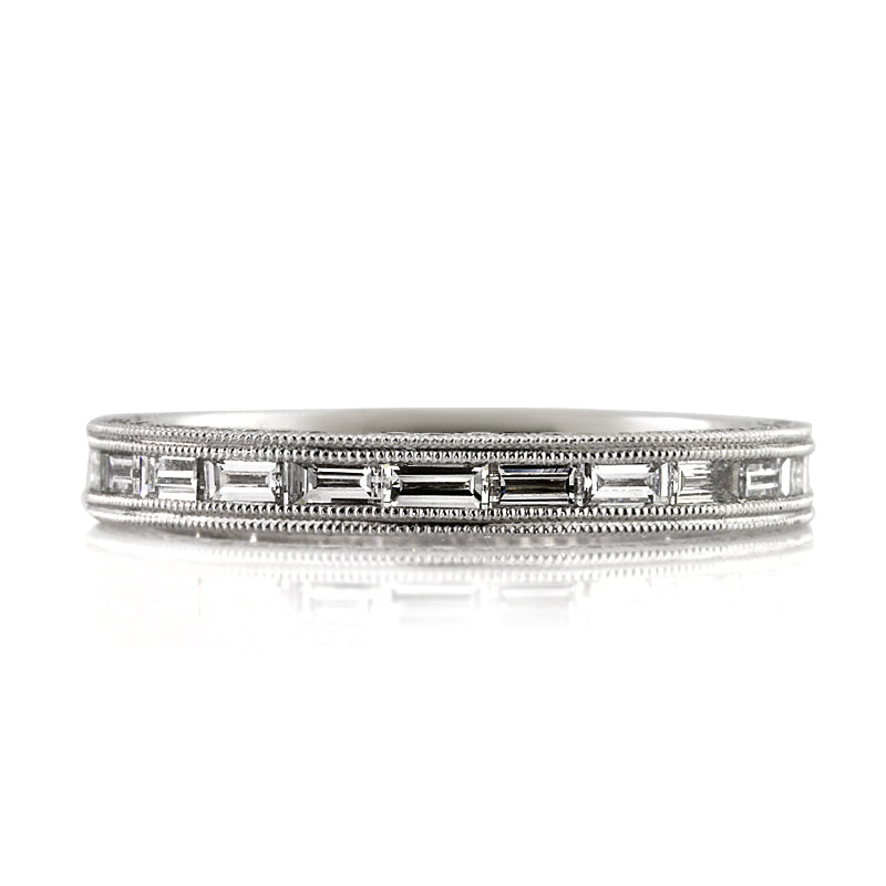 1.05ct Baguette Cut Diamond Wedding Band in 18k White Gold