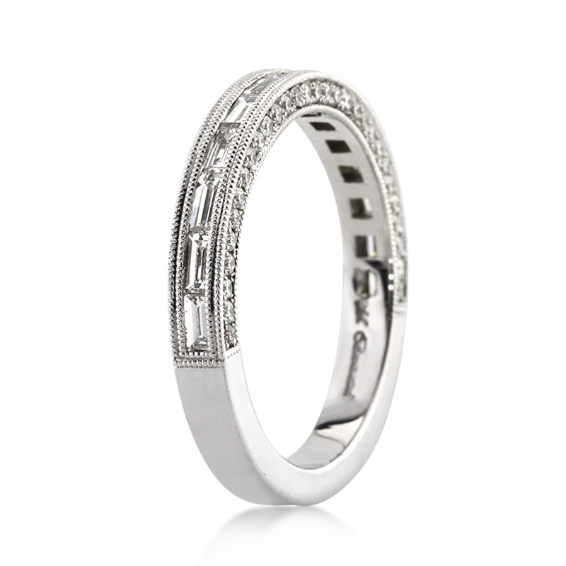 1.05ct Baguette Cut Diamond Wedding Band in 18k White Gold
