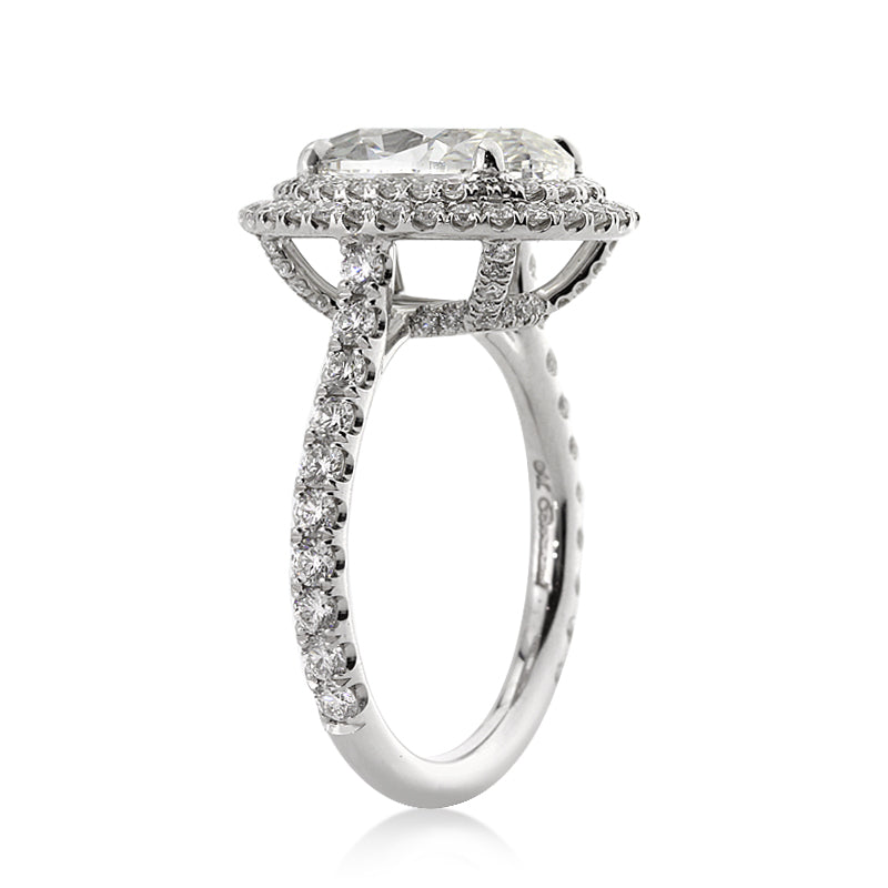 4.12ct Oval Cut Diamond Engagement Ring