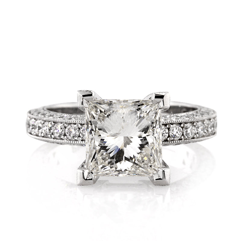 4.54ct Princess Cut Diamond Engagement Ring