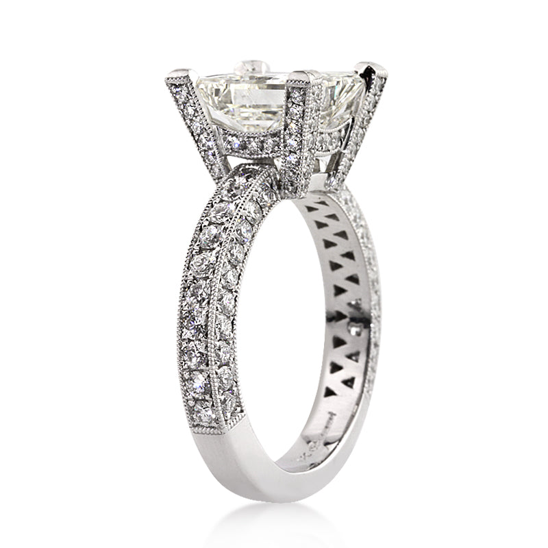 4.54ct Princess Cut Diamond Engagement Ring