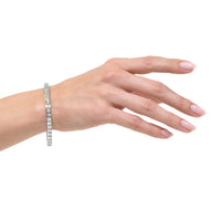 15.35ct Princess Cut Diamond Tennis Bracelet