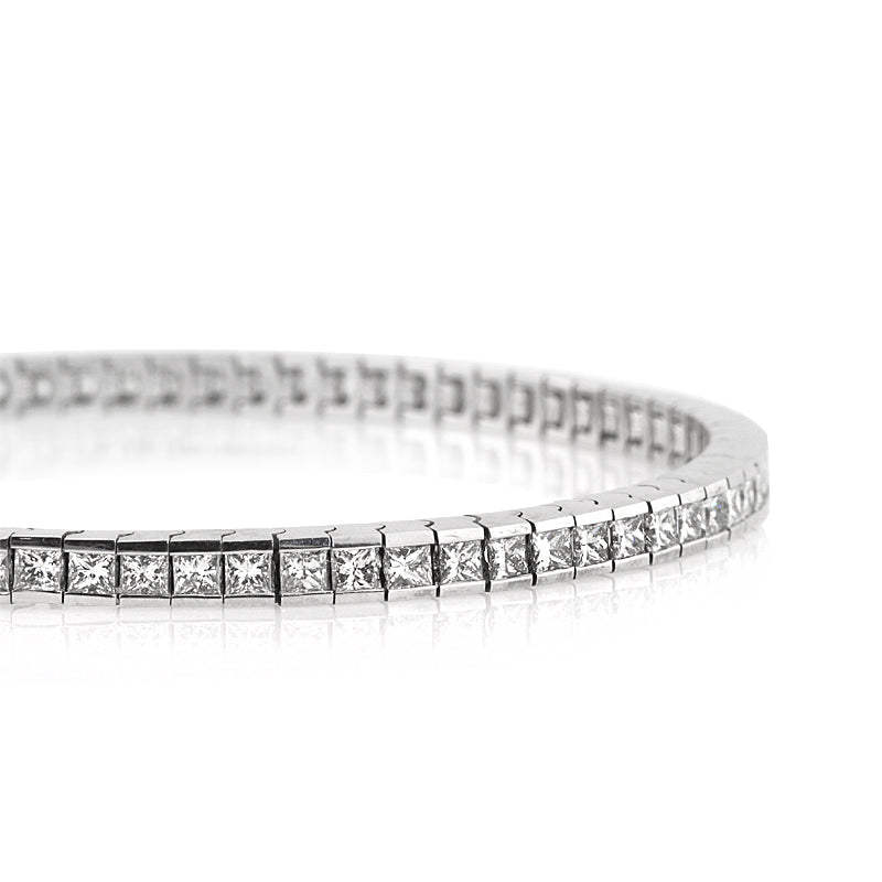 4.50ct Princess Cut Diamond Tennis Bracelet
