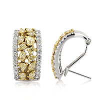 3.65ct Fancy Light Yellow Diamond Earrings