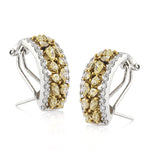 3.65ct Fancy Light Yellow Diamond Earrings
