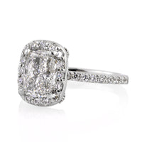 3.01ct Cushion Cut Diamond Engagement Ring