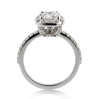3.01ct Cushion Cut Diamond Engagement Ring