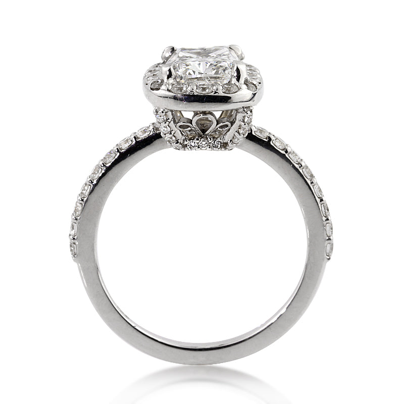 3.01ct Cushion Cut Diamond Engagement Ring