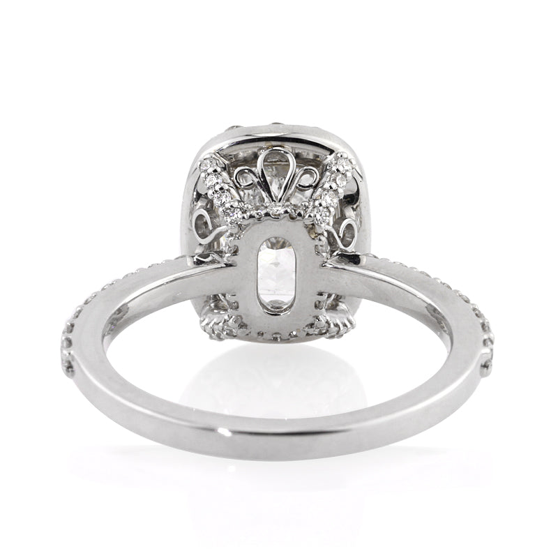 3.01ct Cushion Cut Diamond Engagement Ring