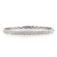 6.00ct Round Brilliant Cut Diamond Pavé Bangle Bracelet