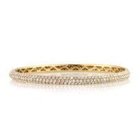 6.00ct Round Brilliant Cut Diamond Pavé Bangle Bracelet
