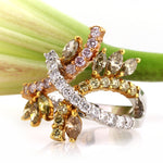 1.70ct Fancy Color Marquise and Round Brilliant Cut Diamond Right-Hand Ring