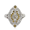 1.25ct Fancy Yellow Round Brilliant Cut Diamond Right-Hand Ring