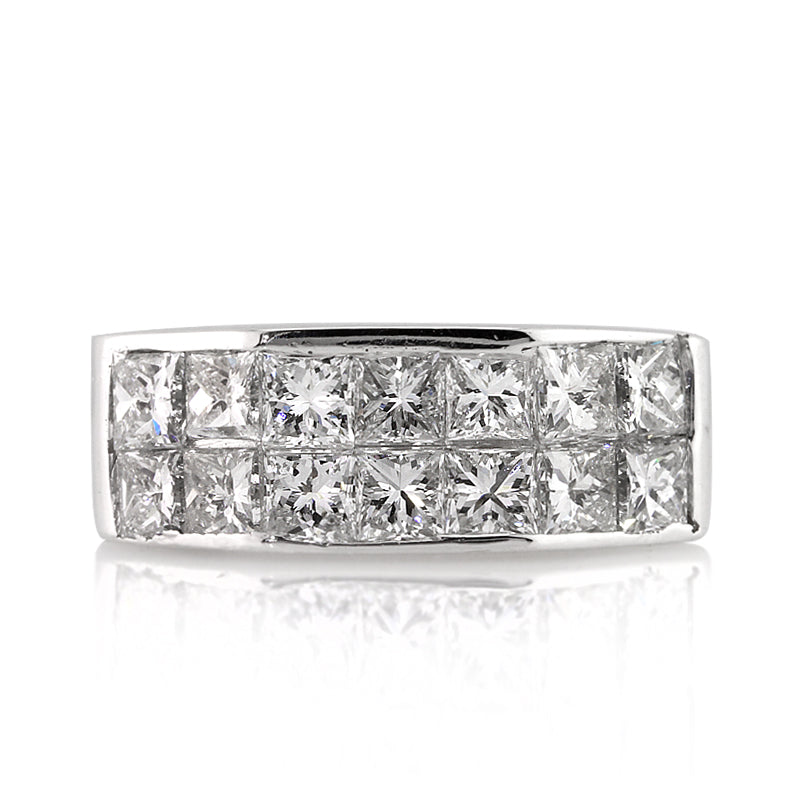 2.85ct Princess Cut Diamond Men's Wedding Band