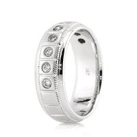 0.60ct Round Brilliant Cut Diamond Men's Wedding Band