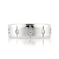 0.35ct Round Brilliant Cut Diamond Sandblasted Finish Men's Wedding Band