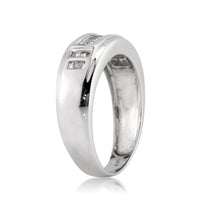 0.85ct Princess and Baguette Cut Diamond Men's Wedding Band