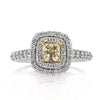 1.16ct Fancy Light Yellow Radiant Cut Diamond Engagement Ring