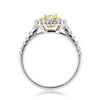 1.16ct Fancy Light Yellow Radiant Cut Diamond Engagement Ring