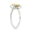 1.12ct Fancy Yellow Pear Shaped Diamond Engagement Ring