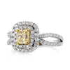 1.46ct Fancy Yellow Radiant Cut Diamond Engagement Ring